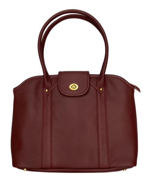 NATURAL BEAUTY（ナチュラルビューティー）NATURAL BEAUTY (ナチュラルビューティー) トートバッグ ボルドーの古着・服飾アイテム