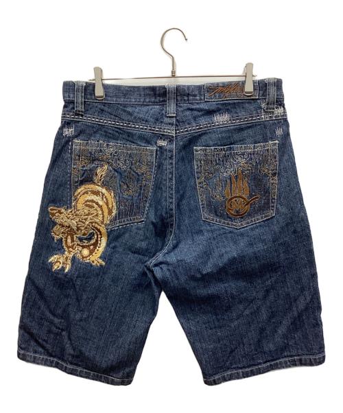 Miskeen（ミスキーン）Miskeen (ミスキーン) ハーフデニムパンツ インディゴ サイズ:36の古着・服飾アイテム