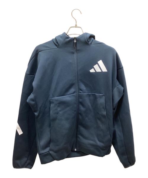 adidas（アディダス）adidas (アディダス) ジップパーカー ネイビー サイズ:M 未使用品の古着・服飾アイテム