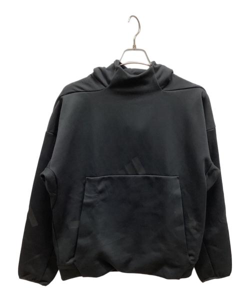 adidas（アディダス）adidas (アディダス) プルオーバーパーカー ブラック サイズ:ｌ 未使用品の古着・服飾アイテム