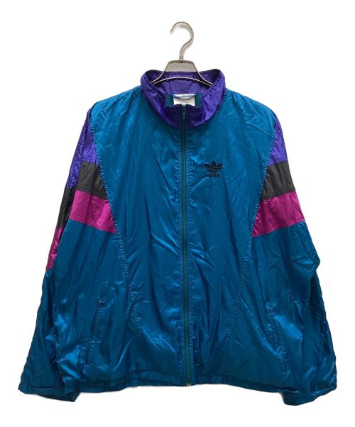 adidas（アディダス）adidas (アディダス) ナイロンジャケット ブルー×パープル サイズ:Lの古着・服飾アイテム