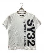 sy32 by sweet yearsエスワイサーティトゥバイスィートイヤーズ）の古着「Tシャツ」｜ホワイト×ブラック