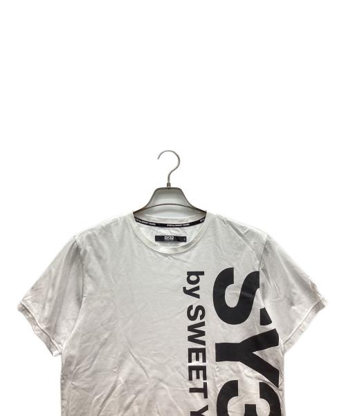sy32 by sweet years（エスワイサーティトゥバイスィートイヤーズ）sy32 by sweet years (エスワイサーティトゥバイスィートイヤーズ) Tシャツ ホワイト×ブラック サイズ:Lの古着・服飾アイテム