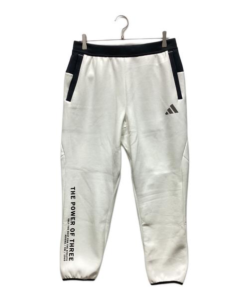 adidas（アディダス）adidas (アディダス) トラックパンツ ホワイト×ブラック サイズ:L 未使用品の古着・服飾アイテム
