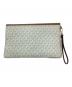 MICHAEL KORS (マイケルコース) クラッチバッグ ブラウン×アイボリー：5000円