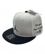 JORDANジョーダン）の古着「キャップ」｜ホワイト×ブラック