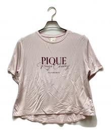 gelato pique（ジェラートピケ）の古着「ルージュチェリーレーヨンロゴTシャツ」｜ピンク