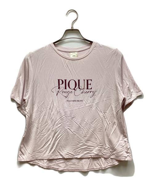 gelato pique（ジェラートピケ）gelato pique (ジェラートピケ) ルージュチェリーレーヨンロゴTシャツ ピンク サイズ:FREEの古着・服飾アイテム