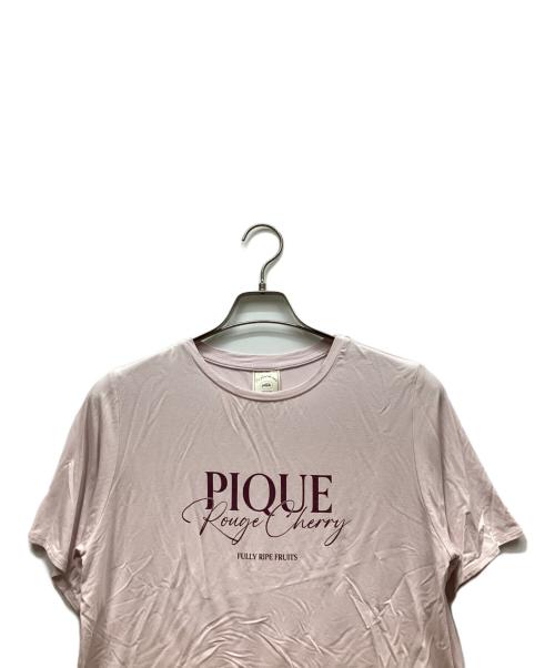 gelato pique（ジェラートピケ）gelato pique (ジェラートピケ) ルージュチェリーレーヨンロゴTシャツ ピンク サイズ:FREEの古着・服飾アイテム