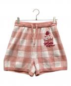 gelato piqueジェラートピケ）の古着「エアリーモコギンガムチェック柄ショートパンツ」｜ピンク
