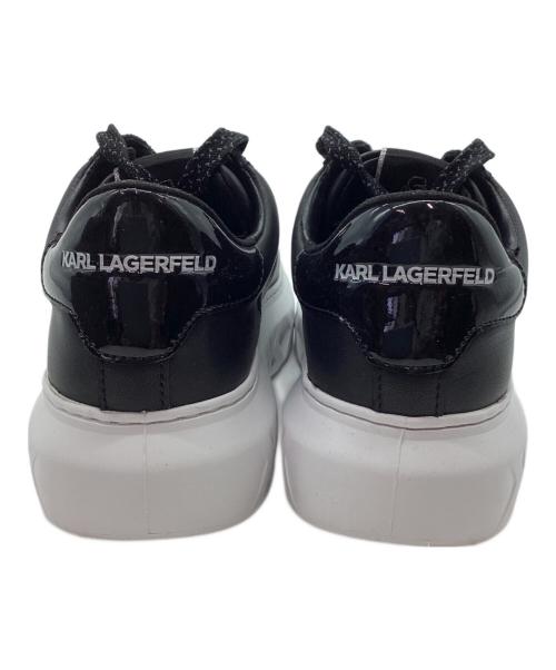 Karl Lagerfeld（カール ラガーフェルド）Karl Lagerfeld (カール ラガーフェルド) スニーカー ブラック×ホワイト サイズ:UK2の古着・服飾アイテム