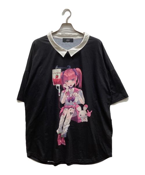 イルイルイル（イルイルイル）イルイルイル (イルイルイル) 半袖カットソー ブラック サイズ:表記なしの古着・服飾アイテム