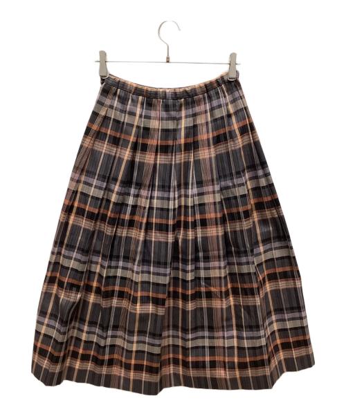 URBAN RESEARCH DOORS（アーバンリサーチドアーズ）URBAN RESEARCH DOORS (アーバンリサーチドアーズ) チェックスカート グレー×ピンク サイズ:Mの古着・服飾アイテム