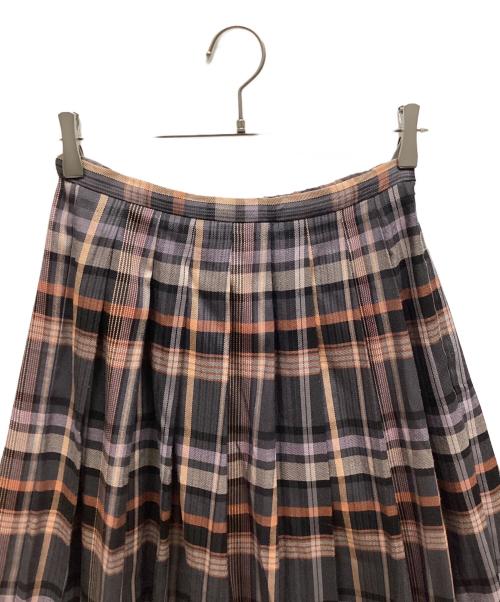 URBAN RESEARCH DOORS（アーバンリサーチドアーズ）URBAN RESEARCH DOORS (アーバンリサーチドアーズ) チェックスカート グレー×ピンク サイズ:Mの古着・服飾アイテム