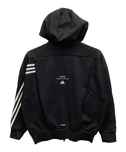 adidas（アディダス）adidas (アディダス) ジップパーカー ブラック サイズ:Mの古着・服飾アイテム