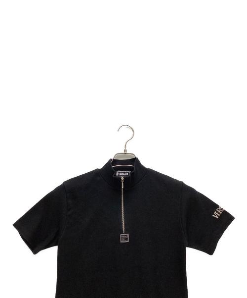 VERSACE JEANS COUTURE（ヴェルサーチ ジーンズクチュール）VERSACE JEANS COUTURE (ヴェルサーチ ジーンズクチュール) 半袖カットソー ブラック サイズ:表記なしの古着・服飾アイテム