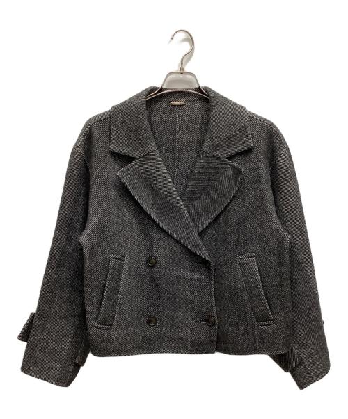 Snidel（スナイデル）Snidel (スナイデル) ウールリバーPコート グレー サイズ:ONESIZEの古着・服飾アイテム