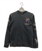 VANSONバンソン）の古着「長袖カットソー」｜グレー