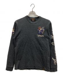 VANSON（バンソン）の古着「長袖カットソー」｜グレー