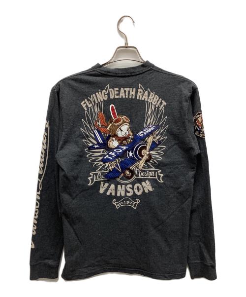 VANSON（バンソン）VANSON (バンソン) 長袖カットソー グレー サイズ:Lの古着・服飾アイテム