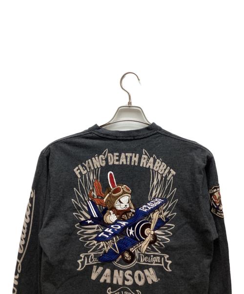 VANSON（バンソン）VANSON (バンソン) 長袖カットソー グレー サイズ:Lの古着・服飾アイテム