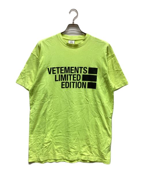 VETEMENTS（ヴェトモン）VETEMENTS (ヴェトモン) 半袖Tシャツ 黄緑 サイズ:XSの古着・服飾アイテム