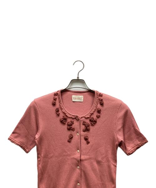 PINK HOUSE（ピンクハウス）PINK HOUSE (ピンクハウス) カーディガン ピンク サイズ:Lの古着・服飾アイテム