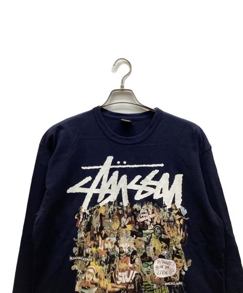 stussy（ステューシー）stussy (ステューシー) 長袖Tシャツ ネイビー サイズ:XLの古着・服飾アイテム