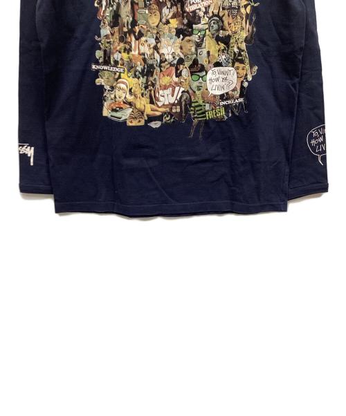 stussy（ステューシー）stussy (ステューシー) 長袖Tシャツ ネイビー サイズ:XLの古着・服飾アイテム