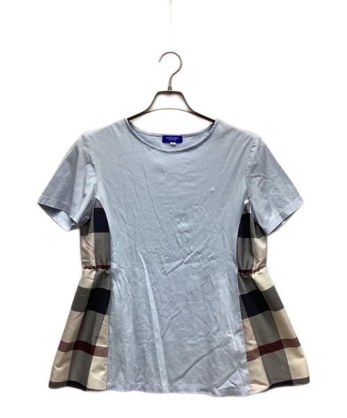 BLUE LABEL CRESTBRIDGE（ブルーレーベルクレストブリッジ）BLUE LABEL CRESTBRIDGE (ブルーレーベルクレストブリッジ) カットソー ブルー サイズ:38の古着・服飾アイテム