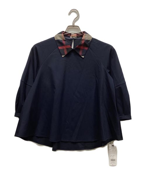 CRESTBRIDGE（クレストブリッジ）CRESTBRIDGE (クレストブリッジ) ブラウス ネイビー サイズ:Mの古着・服飾アイテム