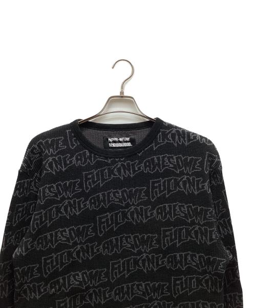 NEIGHBORHOOD（ネイバーフッド）NEIGHBORHOOD (ネイバーフッド) FULKING AWESOME (ファッキンオーサム) カットソー ブラック サイズ:Lの古着・服飾アイテム