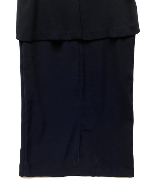 a.v.v（アーヴェヴェ）a.v.v (アーヴェヴェ) ペプラムドッキングワンピース ネイビー サイズ:Lの古着・服飾アイテム