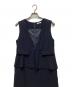 a.v.v (アーヴェヴェ) ペプラムドッキングワンピース ネイビー サイズ:L：4000円