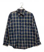 ST JOHN'S BAYセントジョンズベイ）の古着「長袖シャツ」｜ブルー×ベージュ