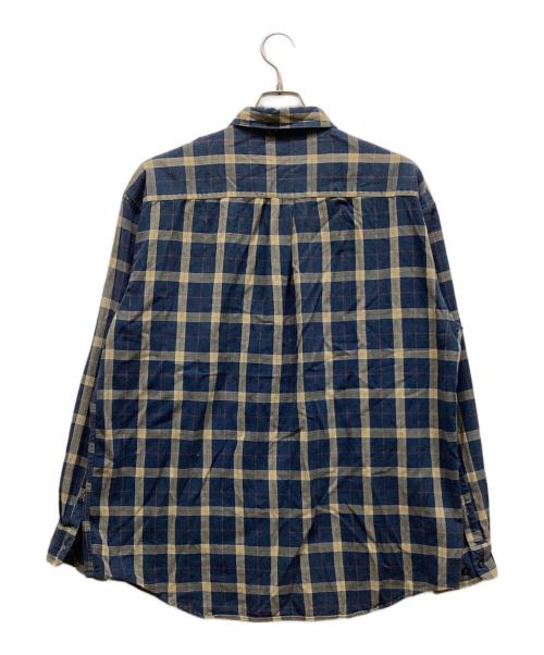 ST JOHN'S BAY（セントジョンズベイ）ST JOHN'S BAY (セントジョンズベイ) 長袖シャツ ブルー×ベージュ サイズ:Lの古着・服飾アイテム