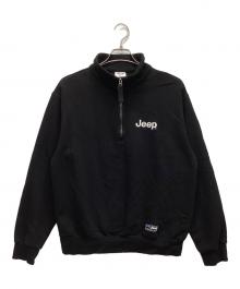 JEEP（ジープ）の古着「ハーフジップスウェット」｜ブラック