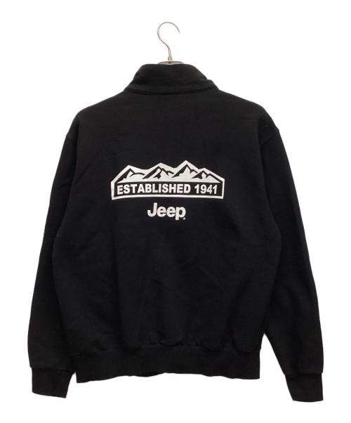 JEEP（ジープ）JEEP (ジープ) ハーフジップスウェット ブラック サイズ:Mの古着・服飾アイテム