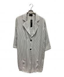 MURUA（ムルーア）の古着「ロングシャツ」｜ホワイト×ブラック