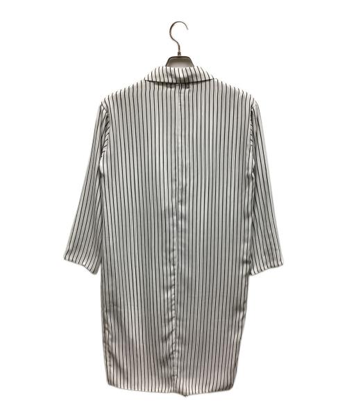 MURUA（ムルーア）MURUA (ムルーア) ロングシャツ ホワイト×ブラック サイズ:F 未使用品の古着・服飾アイテム