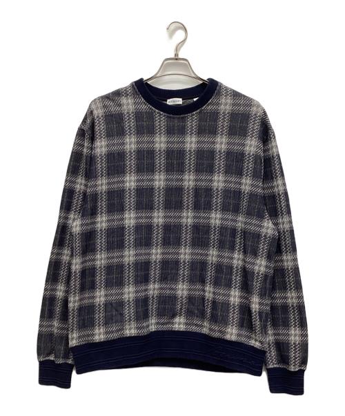 BURBERRY（バーバリー）BURBERRY (バーバリー) ニット グレー×ネイビー サイズ:XLの古着・服飾アイテム