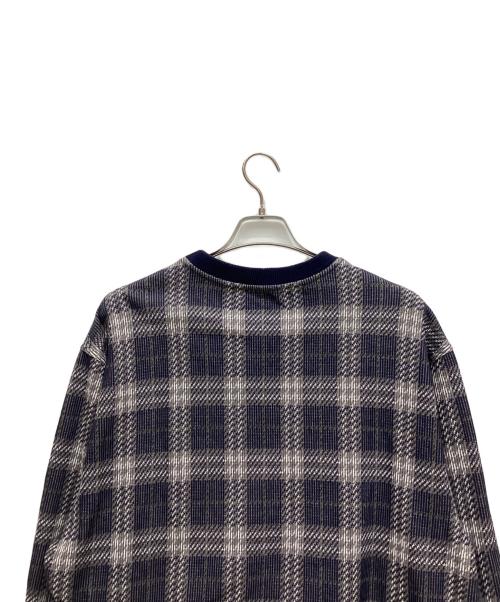 BURBERRY（バーバリー）BURBERRY (バーバリー) ニット グレー×ネイビー サイズ:XLの古着・服飾アイテム