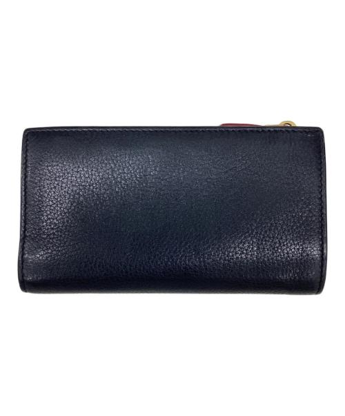 PRADA（プラダ）PRADA (プラダ) 2つ折り財布 ブラック×レッドの古着・服飾アイテム