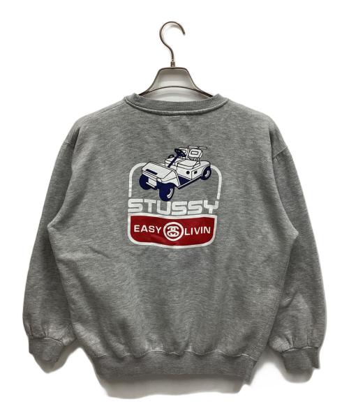 stussy（ステューシー）stussy (ステューシー) ロゴプリントスウェット グレー サイズ:Lの古着・服飾アイテム
