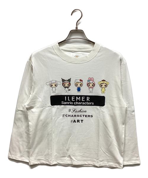 ILEMER（イルメール）ILEMER (イルメール) Sanrio (サンリオ) 長袖Tシャツ ホワイト サイズ:ワンサイズ 未使用品の古着・服飾アイテム