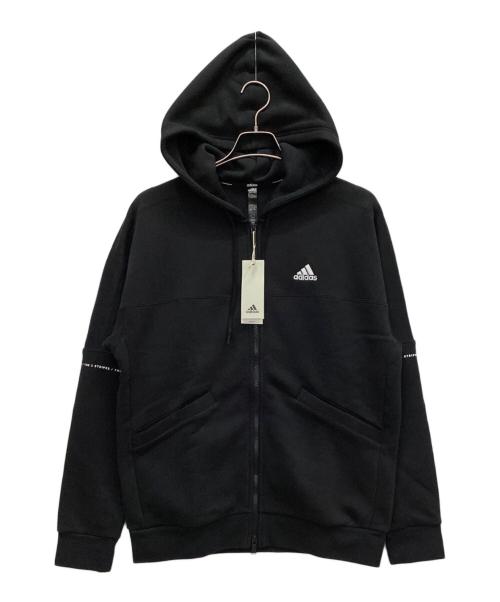 adidas（アディダス）adidas (アディダス) ジップパーカー ブラック サイズ:M 未使用品の古着・服飾アイテム