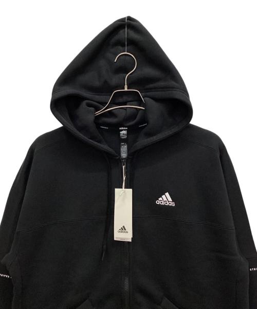 adidas（アディダス）adidas (アディダス) ジップパーカー ブラック サイズ:M 未使用品の古着・服飾アイテム