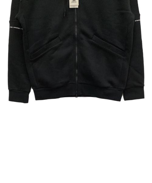 adidas（アディダス）adidas (アディダス) ジップパーカー ブラック サイズ:M 未使用品の古着・服飾アイテム