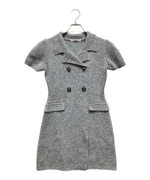 Snidel（スナイデル）Snidel (スナイデル) トレンチニットワンピース ブルー サイズ:Fの古着・服飾アイテム
