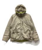 mont-bellモンベル）の古着「リバーシブルダウンジャケット」｜ベージュ×グリーン